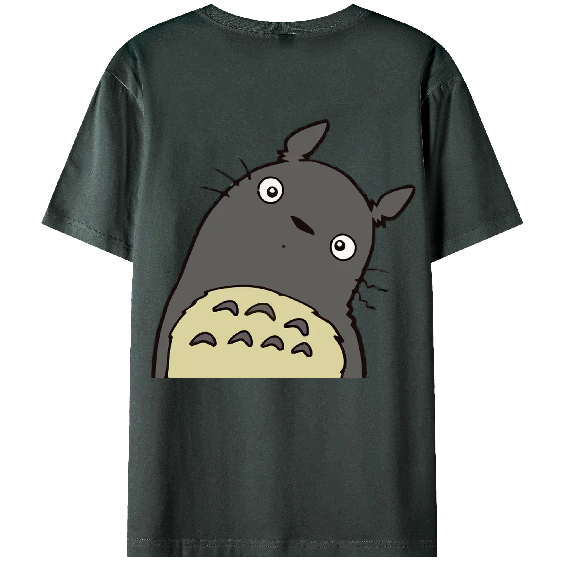 （画像用） となりのトトロ 草壁メイ 草壁サツキ My Neighbor Totoro Satsuki Kusakabe Mei Kusakabe 綿100％ メンズ半袖Tシャツ（バックプリント） 通気性